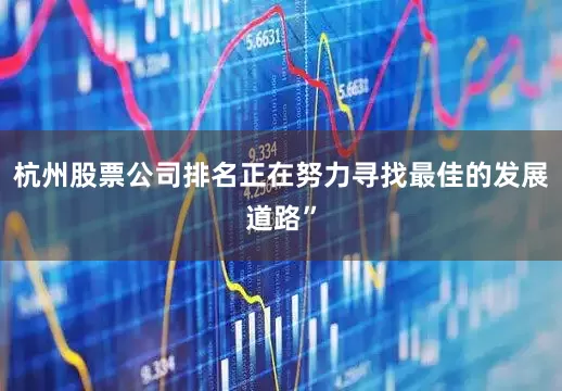 杭州股票公司排名正在努力寻找最佳的发展道路”